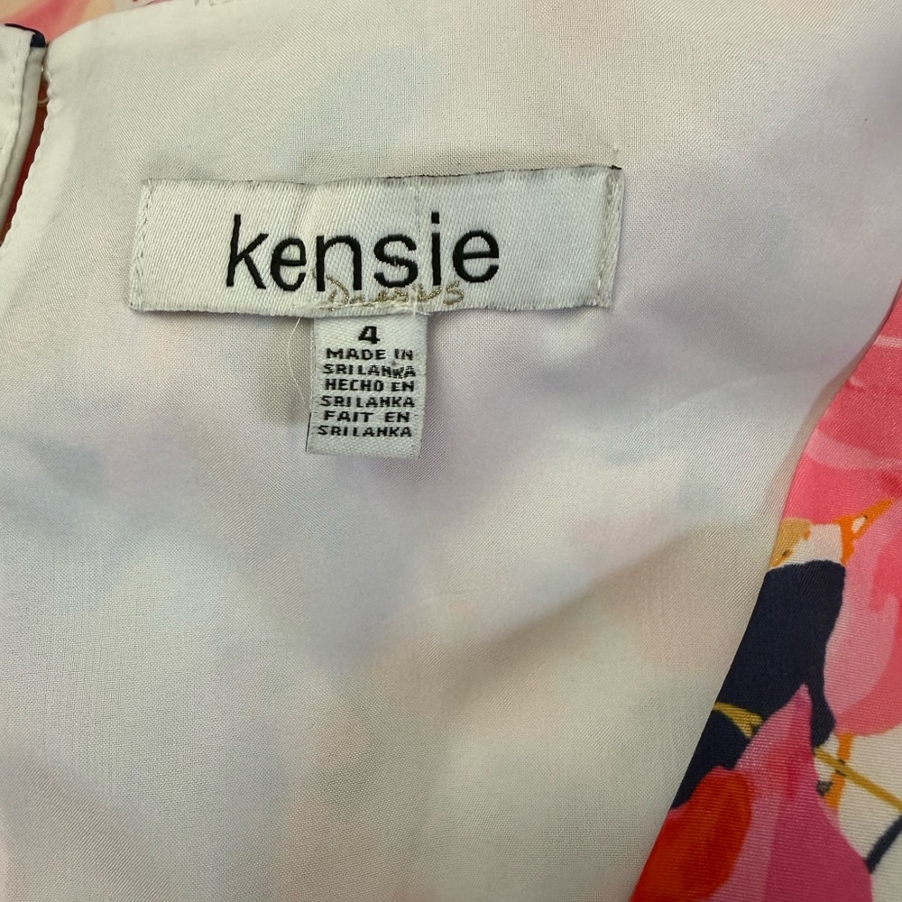 Kensie Women's Colorful Floral-Print V-Neck A-Line Dress Size 4 - Picture 14 of 16